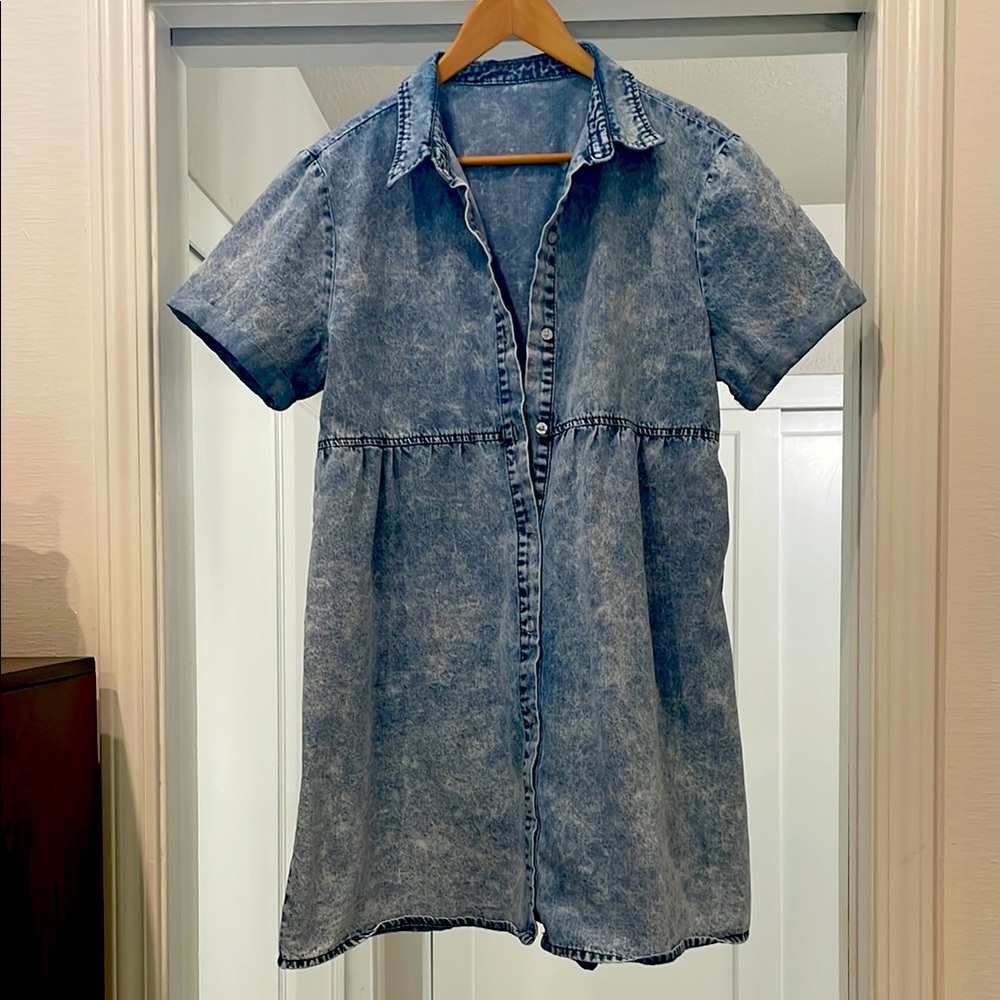Denim Short Sleeve Dress